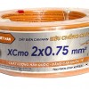 Dây điện đôi mềm Ovan chống cháy Xcmo 2x0.75 mm2 Việt Hàn