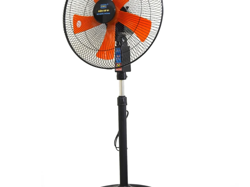 QUẠT ĐỨNG CÔNG NGHIỆP CÁNH NHỰA 5 LÁ - QĐCNP5 - ĐIỆN CƠ 91 - BỘ QUỐC PHÒNG