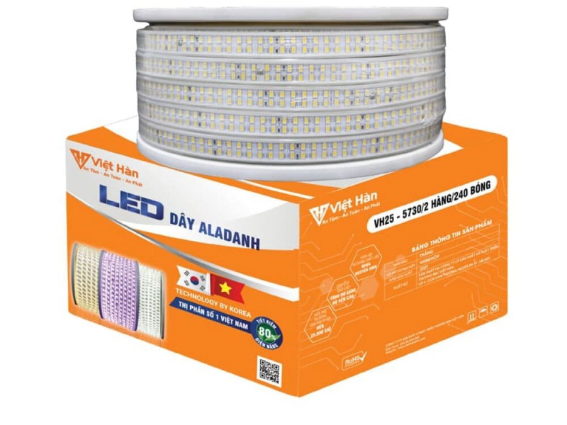 LED DÂY VH25 - 5730/2 HÀNG/240 BÓNG