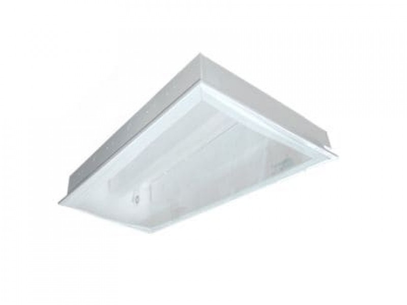 Máng đèn LED tán quang âm trần chụp mica 2x18W (LLA6218)